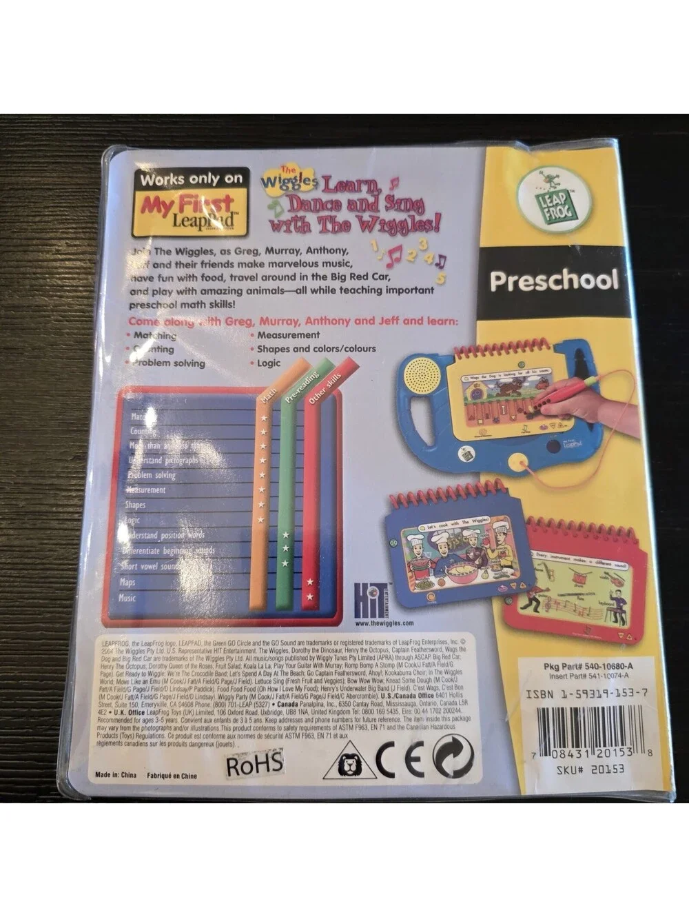 LeapFrog My First LeapPad Thomas School Trip And The Wiggles Book Cartridge Lot